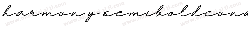 harmony semiboldcond字体转换